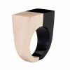 Bodrum Linens Best Sellers Two-Faced Napkin Ring Black