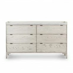Fourhands Best Sellers Viggo 6 Drawer Dresser-Vintage White Oak