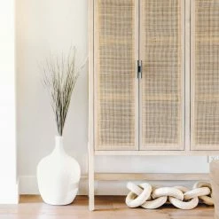 ETU HOME New Home Decor White Demi Vase