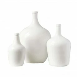 ETU HOME New Home Decor White Demi Vase