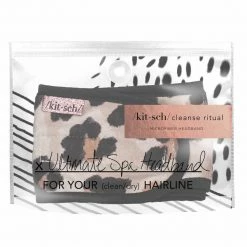 FAIRE Micro Leopard Microfiber Spa Headband