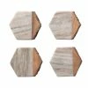 CREATIVE CO OP Xeline Hexagon Coasters New Kitchen