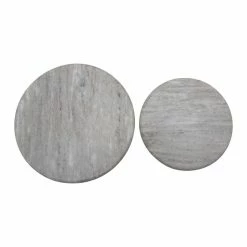 Creative Co Op Round Marble Reversible Cutting Board In Stock