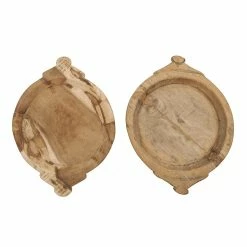 Creative Co Op Wood Hand-Carved Bowls