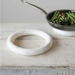 Creative Co Op Round Marble Trivets New Kitchen