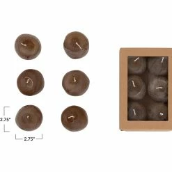 Creative Co Op Unscented Stone Shaped Votive Candles In Box