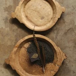 Creative Co Op Wood Hand-Carved Bowls