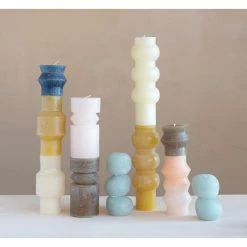 Creative Co Op Unscented Stone Shaped Votive Candles In Box