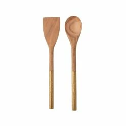 Bloomingville Wood Utensils With Brass Handles New Kitchen