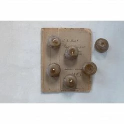 Creative Co Op Unscented Stone Shaped Votive Candles In Box