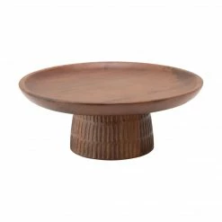 Bloomingville Hand-Carved Mango Wood Cake Stand