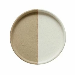 Bloomingville Best Of Home Decor Round Two-Tone Stoneware Tray